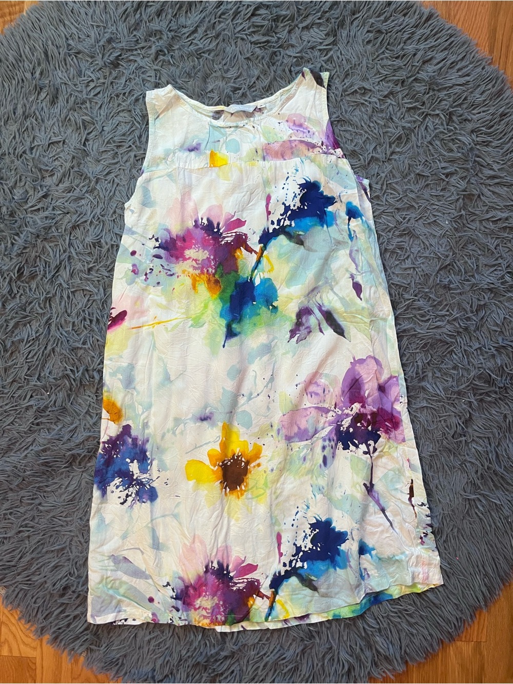 Jams World Heavenly Floral Sleeveless Scoop Neck Rayon Tropical Vintage 90s S